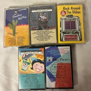 Various Artists Country Rock Classics Oldies Mix Cassette Tape Lot of 5